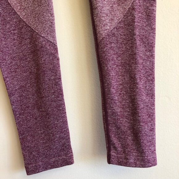 GYMSHARK Leggings Womens Flex Low Rise Waist Spellout Claret Marl Purple… - Picture 9 of 17